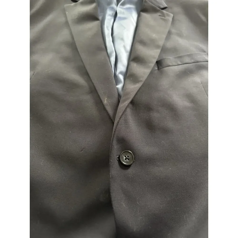 Hart Schaffner Marx Sport Coat Navy Blue Blazer Jacket Classic Single Breasted